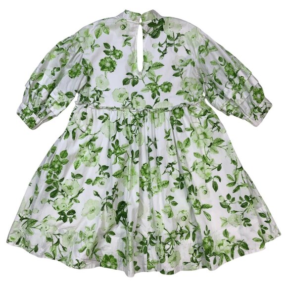 Anthropologie Maeve V-Neck Tunic Mini Dress XS Green Floral - Picture 15 of 16